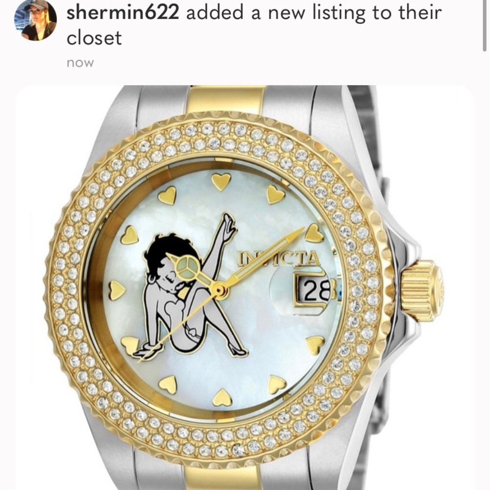 WOMENS COLLECTIBLE BETTY BOOP INVICTA WATCH